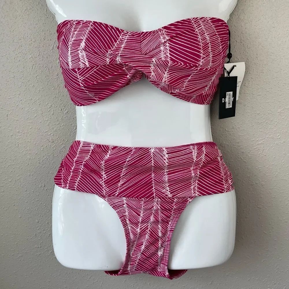 NWT DKNY Bikini Top and Matching Bottoms Size L